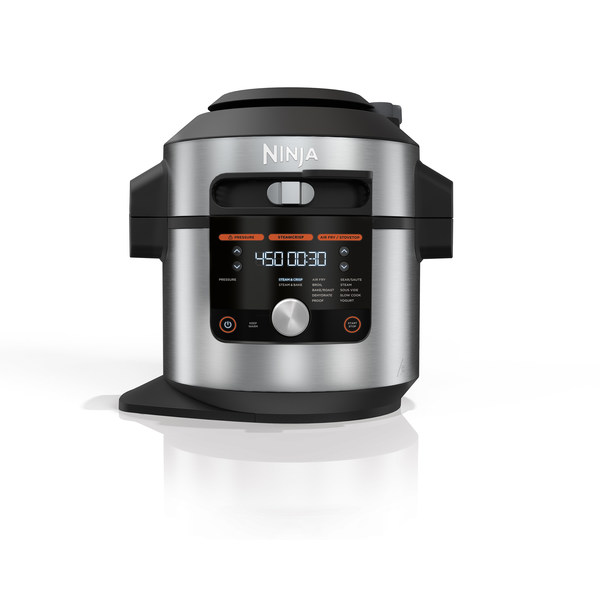 The Ninja® Foodi® XL Pressure Cooker Steam Fryer with SmartLid™ offers three cooking modes and 14 cooking functions under one lid. It is available in an 8-qt capacity for $329.99 at NinjaKitchen.com.