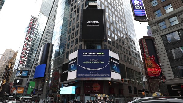 Concept Medical Lights Up NY Times Square to celebrate the enrollment of 1000 patients for ABILITY Diabetes Global Study