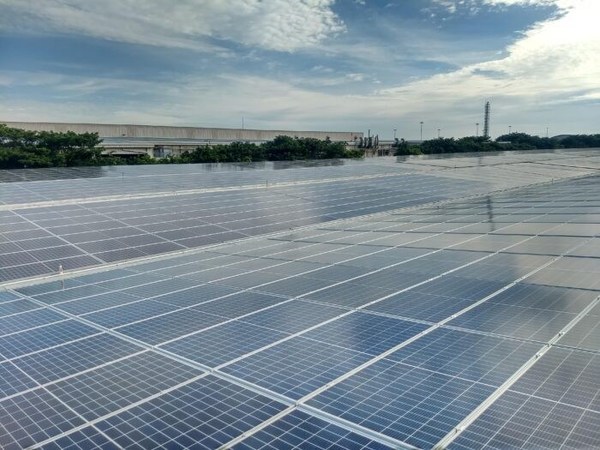 Solar carport installed by TotalEnergies for Renault Nissan Automotive in India