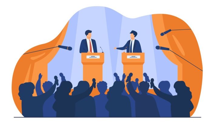 politicians-talking-having-debates-front-audience-flat-vector-illustration-cartoon-male-public-speakers-standing-rostrum-arguing_74855-8533