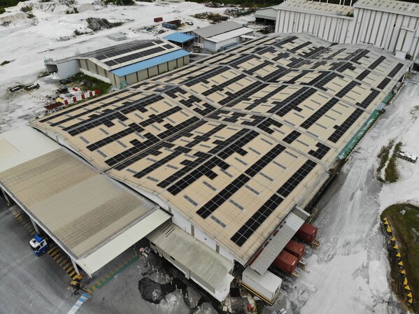 Image: Site of Imerys’ Ipoh facility with the solar rooftop solar system installed by TotalEnergies ENEOS