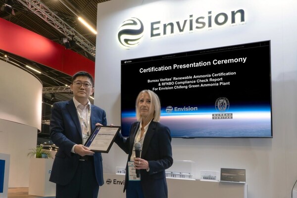 Envision Energy Obtained Bureau Veritas Certification for Chifeng Green Ammonia Plant