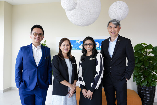 [From left] Dr Chong Kok Wee, Head and Senior Consultant, Allergy Service, Department of Paediatrics, KK Women’s and Children’s Hospital, A/Prof Elizabeth Tham, Head & Senior Consultant, Division of Paediatric Allergy, Immunology & Rheumatology, Khoo Teck Puat – National University Children's Medical Institute (KTP-NUCMI), National University Hospital (NUH), Dr Abiramy D/O Anathan, Clinician Lead, Paediatrics, National University Polyclinics and Prof Lee Yung Seng, Head, KTP-NUCMI, NUH.