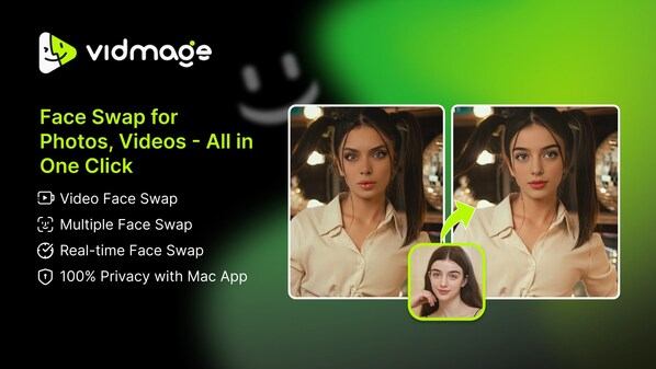 VidMage enables creators, marketers, and everyday users to swap faces in photos and videos online, while the Mac app offers real-time and facial feature swaps with fully offline processing for maximum privacy.
