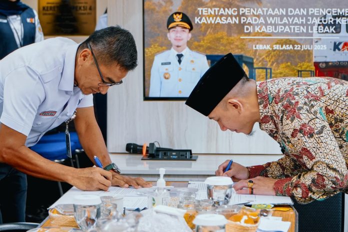 KAI Daop 1 Jakarta dan Pemkab Lebak Tandatangani Kesepakatan Penataan Kawasan Jalur Kereta Api
