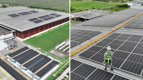 At Mowilex, solar panels installed on the rooftop and parking canopy will generate enough electricity to decarbonize the production of one out of every four liters of paint.