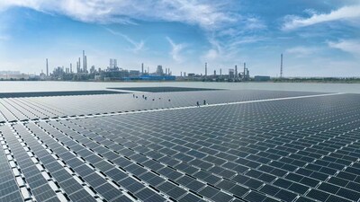 Sinopec Brings China’s First Floating Offshore Photovoltaic Project into Operation. (PRNewsfoto/SINOPEC)