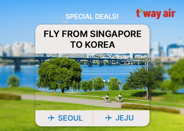 Vacation Is Calling: T’way Air Adds Jeju and Doubles Seoul Flights from Singapore Vacation Is Calling: T’way Air Adds Jeju and Doubles Seoul Flights from Singapore