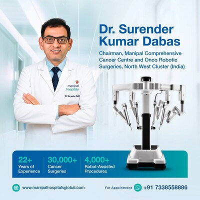 Dr. Surender Kumar Dabas, Chairman - Manipal Comprehensive Cancer Centre and Onco Robotic Surgeries, North-West Cluster