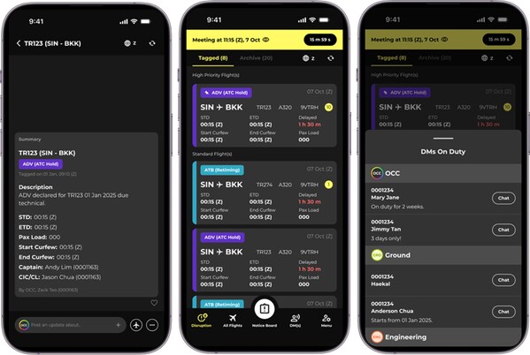Scoot’s Virtual Operations Command Centre App Developed using OutSystems. Screenshots are for illustration purposes only.