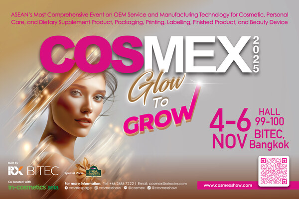 Beauty and Well-being Businesses Looking to Expand Product Portfolio Will Be Charmed by Thai Beauty Products at COSMEX 2025 Beauty and Well-being Businesses Looking to Expand Product Portfolio Will Be Charmed by Thai Beauty Products at COSMEX 2025