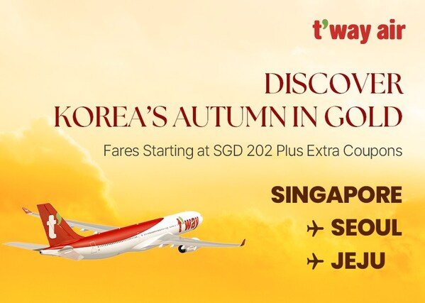 Discover Korea’s Golden Autumn: T’way Air’s Seasonal Deals from Singapore Discover Korea’s Golden Autumn: T’way Air’s Seasonal Deals from Singapore