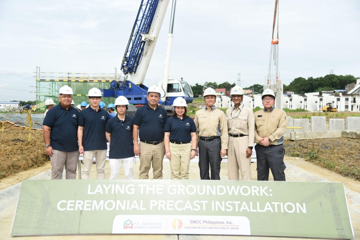 From left to right: Louis T. Alvarez, Director, P.A. Properties; Riki Adachi, Representative, Hankyu Hanshin Properties Corp.; Rei Yamasaki, Representative, Hankyu Hanshin Properties Corp.; Peter Jude T. Alvarez, Director, P.A. Properties; Atty. Marianne Reyna Lina-Cruz, President and CEO, P.A. Properties; Yoshiaki Sakaguchi, General Manager, SMCC Philippines, Inc.; Devendra Sati, Assistant General Manager, SMCC Philippines, Inc.; and Junichiro Sato, Assistant Project Manager, SMCC Philippines, Inc. 