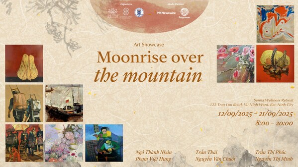 The Trăng Lên Đỉnh Núi art showcase will take place at Senna Wellness Retreat, Bac Ninh, from 12-21 September 2025, open for public visits.