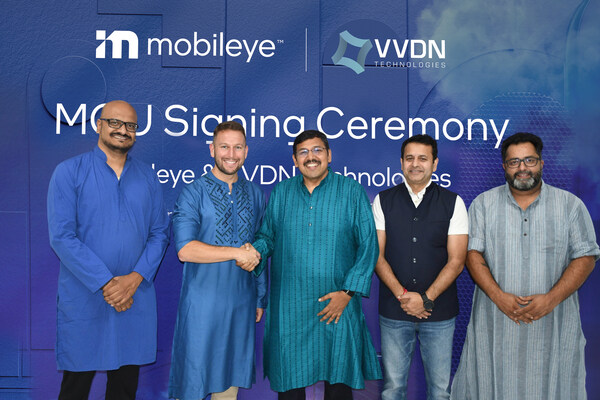 Vivek Bansal (VVDN) and Elie Luskin (Mobileye) signing the MoU to localize next-generation ADAS technologies in India Vivek Bansal (VVDN) and Elie Luskin (Mobileye) signing the MoU to localize next-generation ADAS technologies in India