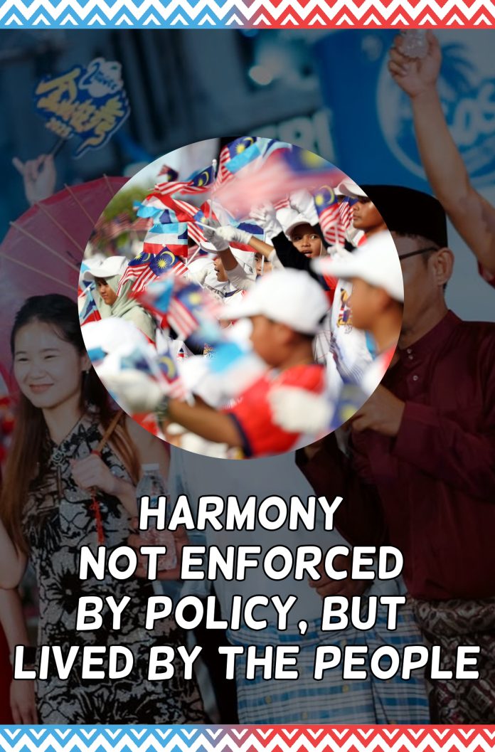 sin chew harmony not enforced by policy but lived by people