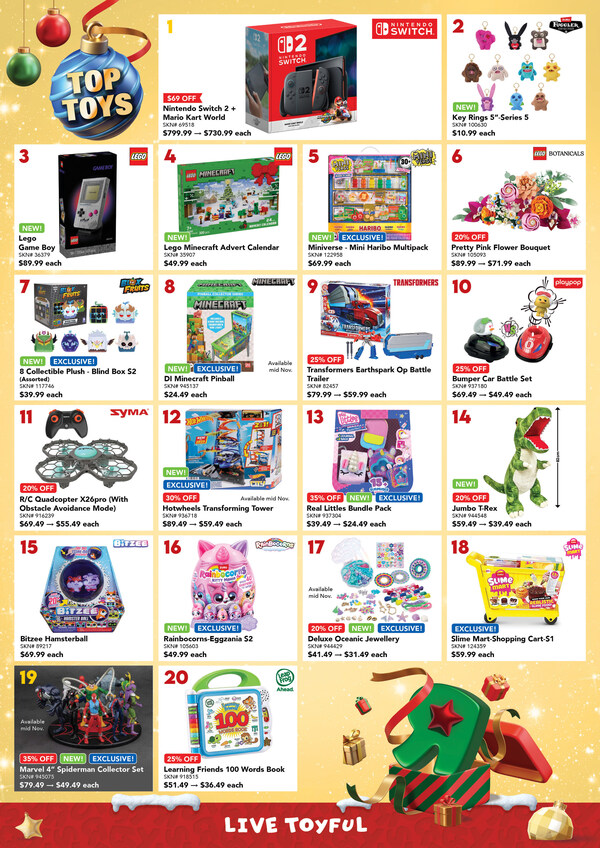 Toys“R”Us Top 20 Christmas Toys brings together the season’s most exciting picks. Toys“R”Us Top 20 Christmas Toys brings together the season’s most exciting picks.