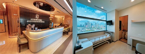 (From left) The reception area and recovery suite (From left) The reception area and recovery suite