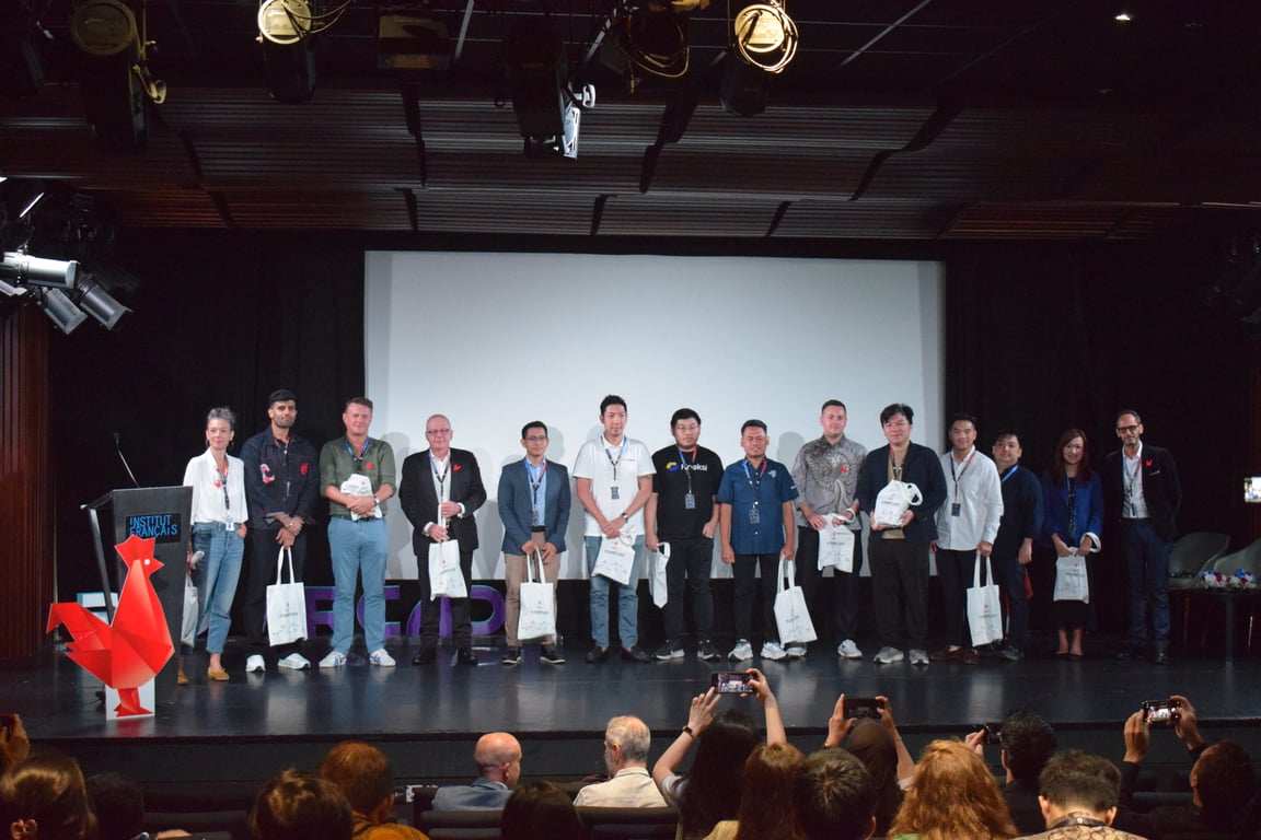 Co-Presidents La French Tech Indonesia bersama dengan para perwakilan startup peserta Business Matching.