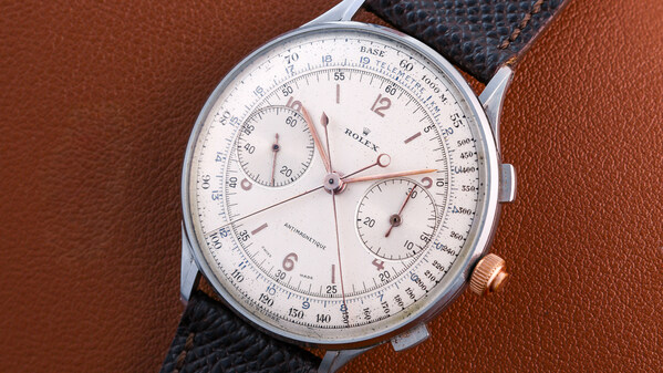 One of only 9 publicly recorded, the Reference 4113 remains the sole split-seconds chronograph wristwatch manufactured by Rolex One of only 9 publicly recorded, the Reference 4113 remains the sole split-seconds chronograph wristwatch manufactured by Rolex