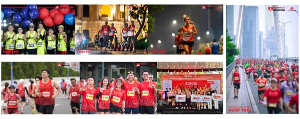 The scene of Techcombank Ho Chi Minh City International Marathon on December 7th