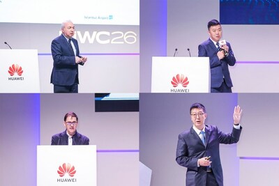 Guest speakers (from top left): PhD. Reha Çetin, Zaiming Ren, Carlos López Gutiérrez, and Yang Rong (PRNewsfoto/Huawei)