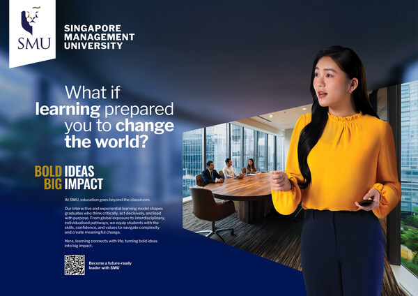 This ad highlights SMU’s approach to learning beyond the classroom and its commitment to developing graduates who think critically, act decisively and lead with purpose.