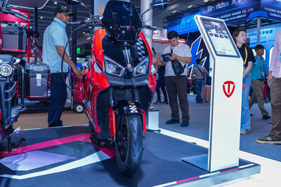 TAILG’s latest model, the F91, on display at the Canton Fair. (PRNewsfoto/TAILG)