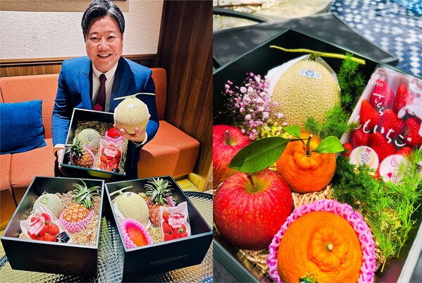 (From left) CEO Mitsuharu Fujinuma with Green Gorilla's Omakase Subscription Boxes: the Omakase Tasting Box, Omakase Box, and Omakase Premium Box. (From left) CEO Mitsuharu Fujinuma with Green Gorilla's Omakase Subscription Boxes: the Omakase Tasting Box, Omakase Box, and Omakase Premium Box.