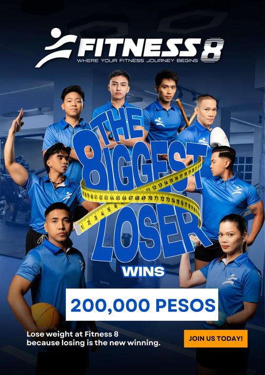 Fitness 8 Gym Launches ₱200,000 Biggest Loser Challenge in Quezon City, Proving that "Losing Is the New Winning"