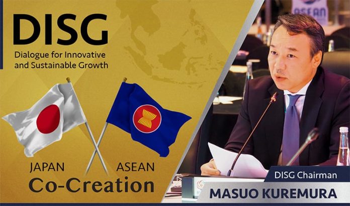 Nền tảng hợp tác kinh tế Nhật Bản - ASEAN “DISG” ra đời trong đại dịch COVID-19 Ông Kuremura Masuo, cựu Thư ký Điều hành của Bộ trưởng Bộ Kinh tế, Thương mại và Công nghiệp, hiện đang giữ chức Chủ tịch
