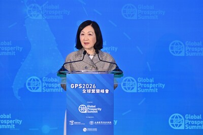 Mrs Regina Ip, Chairperson of the Board of Governors of the Savantas Policy Institute, delivers the welcome remarks. (PRNewsfoto/Global Prosperity Summit) Mrs Regina Ip, Chairperson of the Board of Governors of the Savantas Policy Institute, delivers the welcome remarks. (PRNewsfoto/Global Prosperity Summit)
