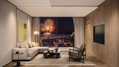 Spectacular fireworks views from Studio and 1-BR residences at Nobu Residences Danang (PRNewsfoto/Nobu Residences Danang)