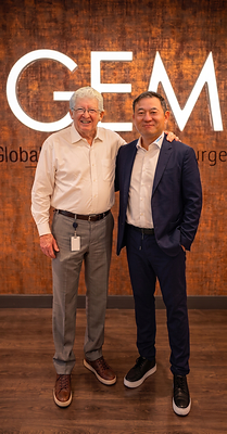 Mr. Michael Campbell (left), President of Synovis Micro Companies Alliance, Inc., with Mr. Seung Joon IM (right), Founder and CEO of MediThinQ. Mr. Michael Campbell (left), President of Synovis Micro Companies Alliance, Inc., with Mr. Seung Joon IM (right), Founder and CEO of MediThinQ.