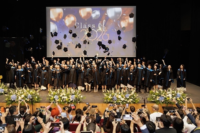 With caps in the air and futures ahead of them, the Class of 2026 celebrates the end of one remarkable chapter and the beginning of another, embodying the spirit of an ambitious education at NLCS (Singapore). With caps in the air and futures ahead of them, the Class of 2026 celebrates the end of one remarkable chapter and the beginning of another, embodying the spirit of an ambitious education at NLCS (Singapore).