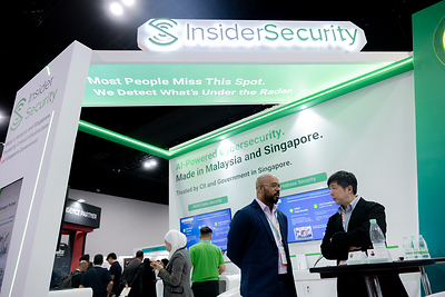 A visitor engages in conversation at the InsiderSecurity booth in 2025. Visitors can expect to see them once again at CyberDSA 2026 A visitor engages in conversation at the InsiderSecurity booth in 2025. Visitors can expect to see them once again at CyberDSA 2026