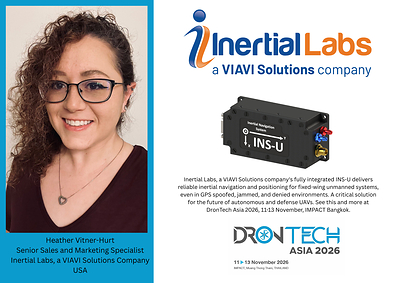 Inertial Labs, a VIAVI Solutions company Joins DronTech Asia 11-13 November 2026, Thailand Inertial Labs, a VIAVI Solutions company Joins DronTech Asia 11-13 November 2026, Thailand
