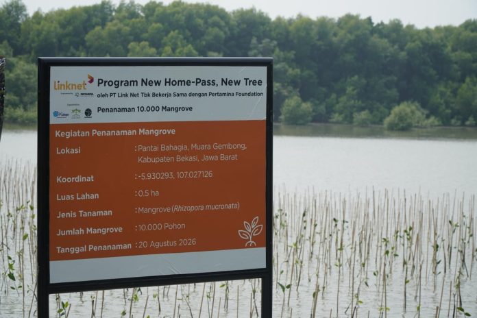 Lewat Program New Home-Pass New Tree, Linknet Hijaukan Pesisir Bekasi untuk Peringati HUT ke-81 RI