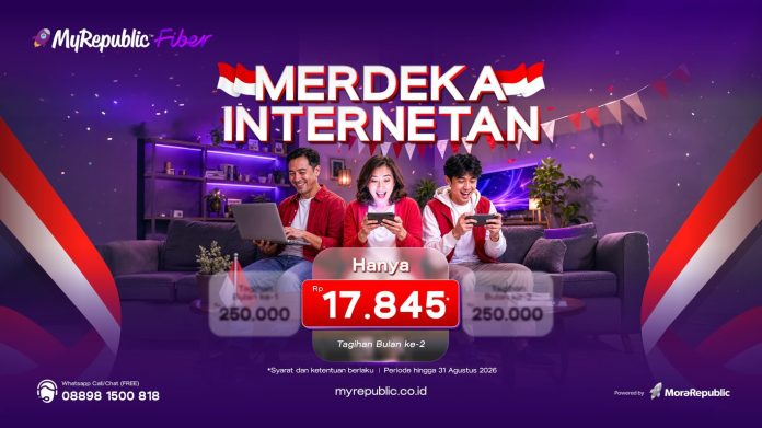 Merdeka Internetan! MyRepublic Fiber Tebar Promo Spesial Rp17