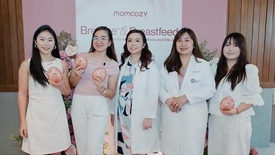 Momcozy APAC Marketing Director Ellen Zhou and SEA Marketing Manager Jamie Chen with Pumping Inays Founder Evey Morales, IBCLC Dr. Alison Gutierrez-Maglaque, and Pediatrician Dr. Cristal Laquindanum-Tan Momcozy APAC Marketing Director Ellen Zhou and SEA Marketing Manager Jamie Chen with Pumping Inays Founder Evey Morales, IBCLC Dr. Alison Gutierrez-Maglaque, and Pediatrician Dr. Cristal Laquindanum-Tan