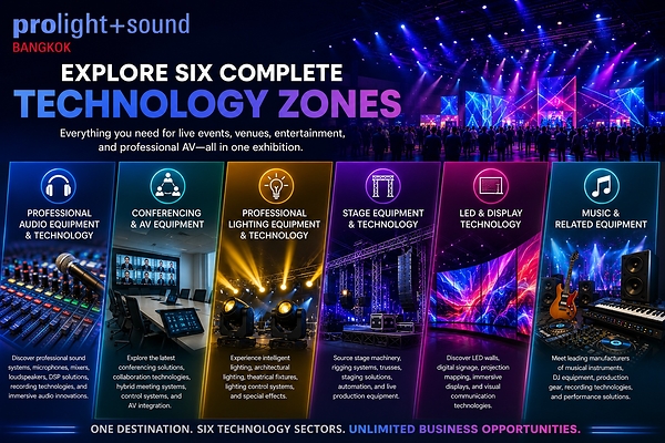Prolight + Sound Bangkok debut set to energise Southeast Asia's pro AV and entertainment technology market