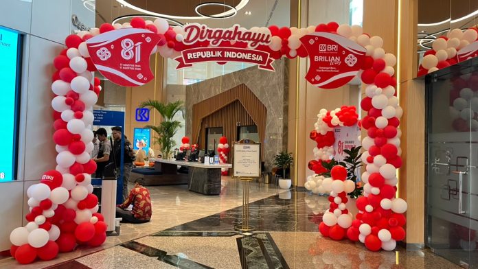 Sambut HUT ke-81 RI, BRI BO Sudirman Semanggi Semarakkan Kantor dengan Dekorasi Nuansa Merah Putih