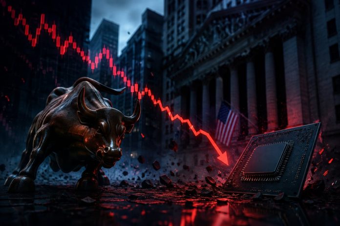 Wall Street Melemah Tajam, Saham Teknologi dan Semikonduktor Jadi Penekan Utama