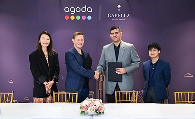 From L-R: Jun Dong, Vice President of Supply, Agoda; Andrew Smith, Senior Vice President of Supply, Agoda; Varun Whig, Vice President, Revenue, Capella Hotel Group; Gep Riego, Revenue and Distributions Manager, Capella Hotel Group From L-R: Jun Dong, Vice President of Supply, Agoda; Andrew Smith, Senior Vice President of Supply, Agoda; Varun Whig, Vice President, Revenue, Capella Hotel Group; Gep Riego, Revenue and Distributions Manager, Capella Hotel Group