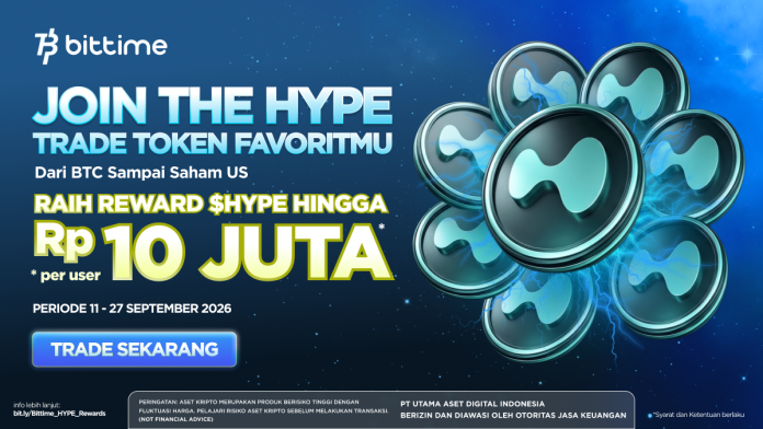 Pasar Crypto Semakin Dinamis, Bittime Hadirkan Program Berhadiah $HYPE hingga Sepuluh Juta Rupiah