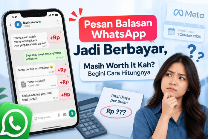 Pesan Balasan WhatsApp Jadi Berbayar, Masih Worth It Kah? Begini Cara Hitungnya