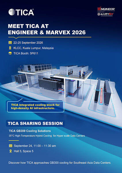 TICA Showcases Integrated Data Center Cooling Solutions at ENGINEER & MARVEX 2026, Supporting AI Infrastructure Growth in Southeast Asia