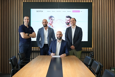 From left to right: Thomas Laboulle, Founder and CEO, Toku Ltd.; Petar Migalic, Regional Growth Director, MENA, Toku Ltd; Ahmet Subaşı, Managing Director, MEAPAC, SESTEK; and Michaël Falorni, VP Revenue, Unifonic, at the signing of the MOU between Toku and SESTEK. From left to right: Thomas Laboulle, Founder and CEO, Toku Ltd.; Petar Migalic, Regional Growth Director, MENA, Toku Ltd; Ahmet Subaşı, Managing Director, MEAPAC, SESTEK; and Michaël Falorni, VP Revenue, Unifonic, at the signing of the MOU between Toku and SESTEK.