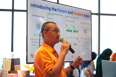 Andre Sequerah (Co-founder & CTO) speaking at the Tupai 2.0 launch, The Sunway Library by BookXcess, Sunway Square, 19 September 2026 Andre Sequerah (Co-founder & CTO) speaking at the Tupai 2.0 launch, The Sunway Library by BookXcess, Sunway Square, 19 September 2026