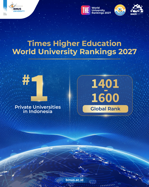 BINUS University Pertahankan Posisi sebagai Perguruan Tinggi Swasta #1 di Indonesia dalam Times Higher Education World University Rankings 2027